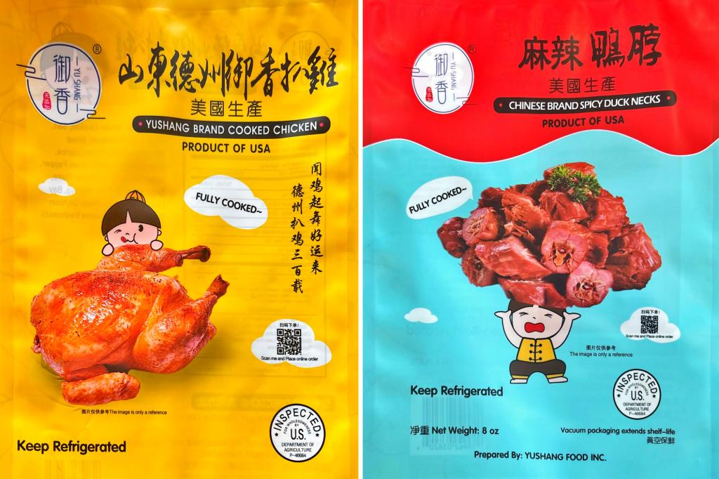 72,000 pounds of Yu Shang Food meat and poultry recalled after listeria outbreak