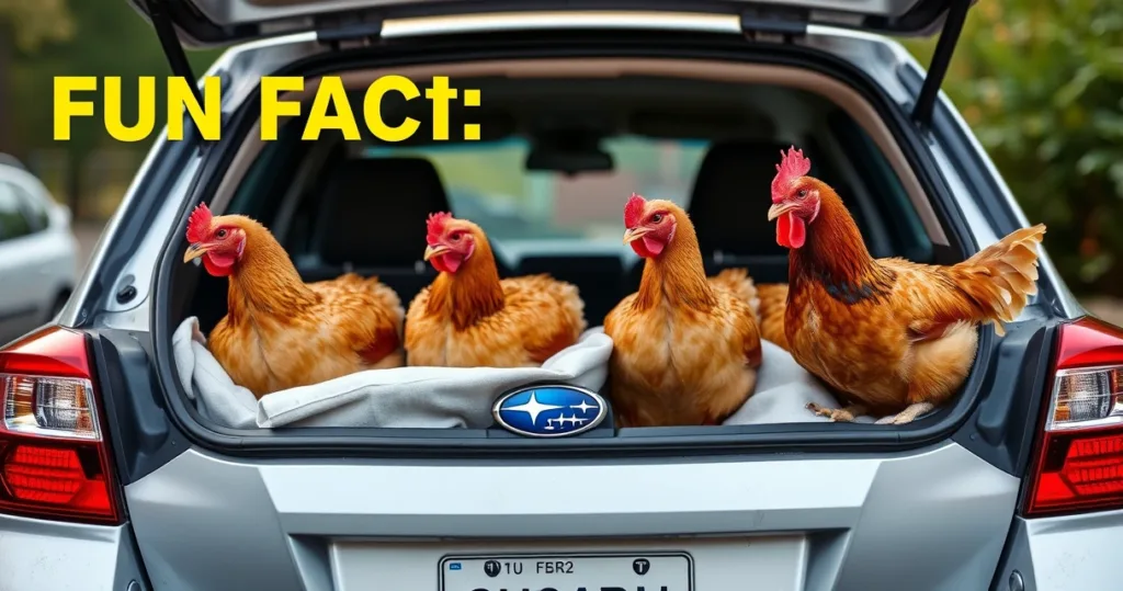 Fun Fact: Three Percent Of Subaru Owners Haul Chickens