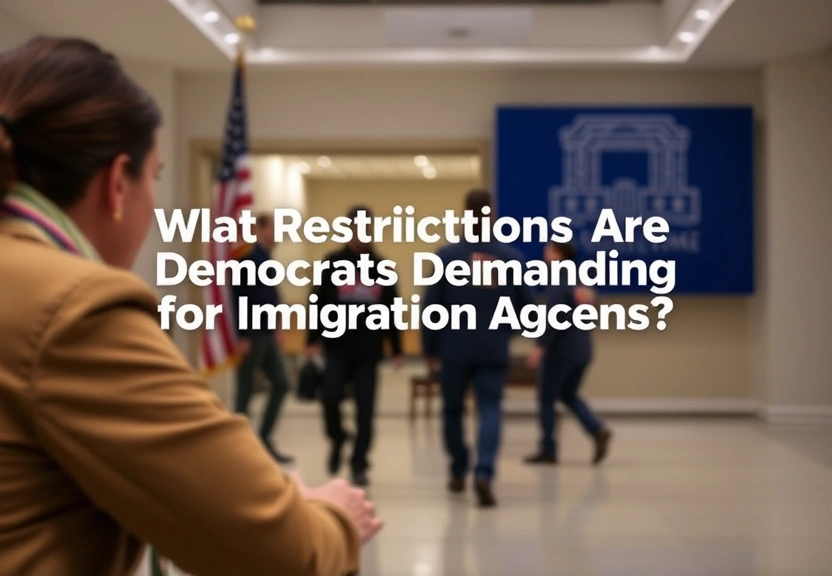 Representação visual de What Restrictions Are Democrats Demanding for Immigration Agents?