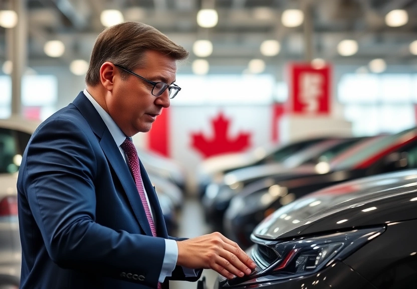 Representação visual de Carney Increases E.V. Investments as Trump’s Trade Policy Disrupts Canada’s Auto Industry