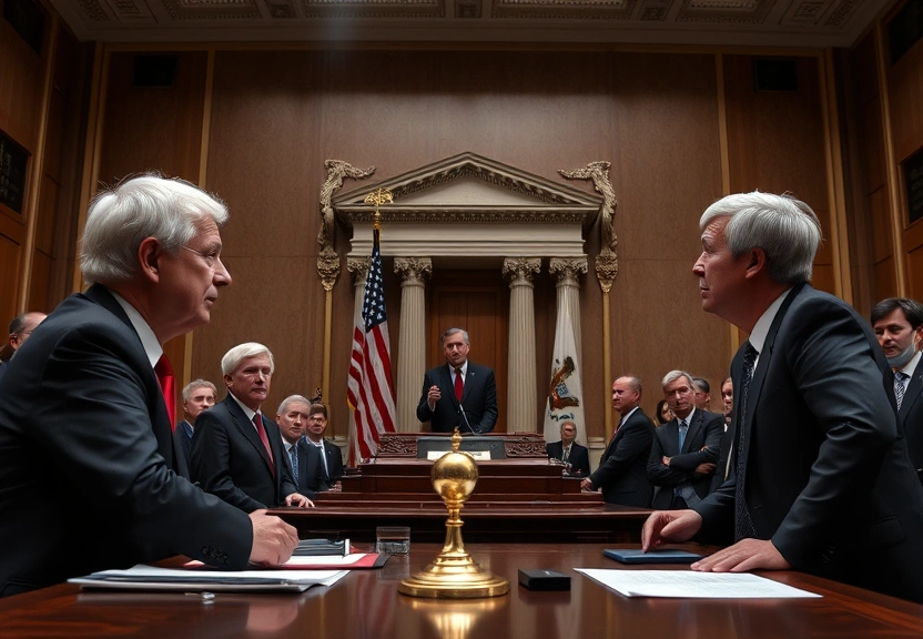 Representação visual de Senators Clash Over Immigration Enforcement, Risking a D.H.S. Shutdown