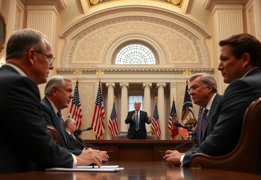 Representação visual de Senators Clash Over Immigration Enforcement, Risking a D.H.S. Shutdown